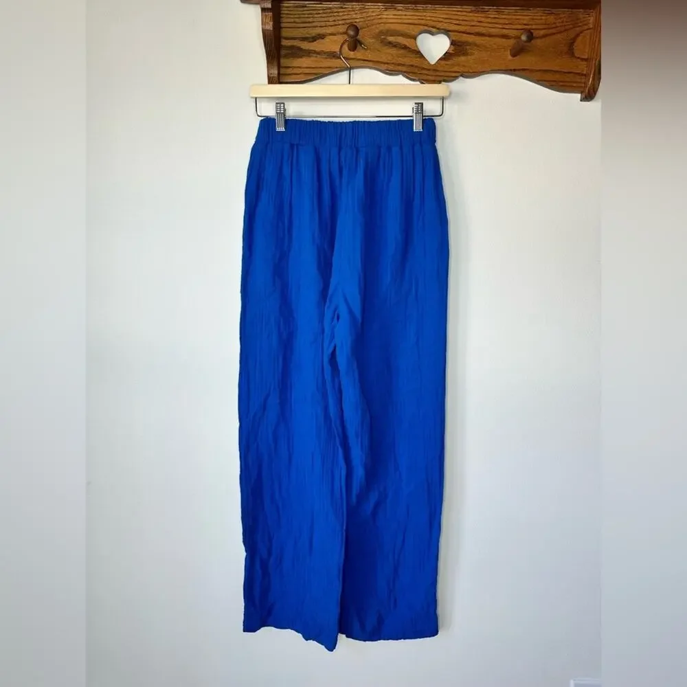 XiRENA Darren Cotton Pull On Pant Port Blue Straight Leg Small